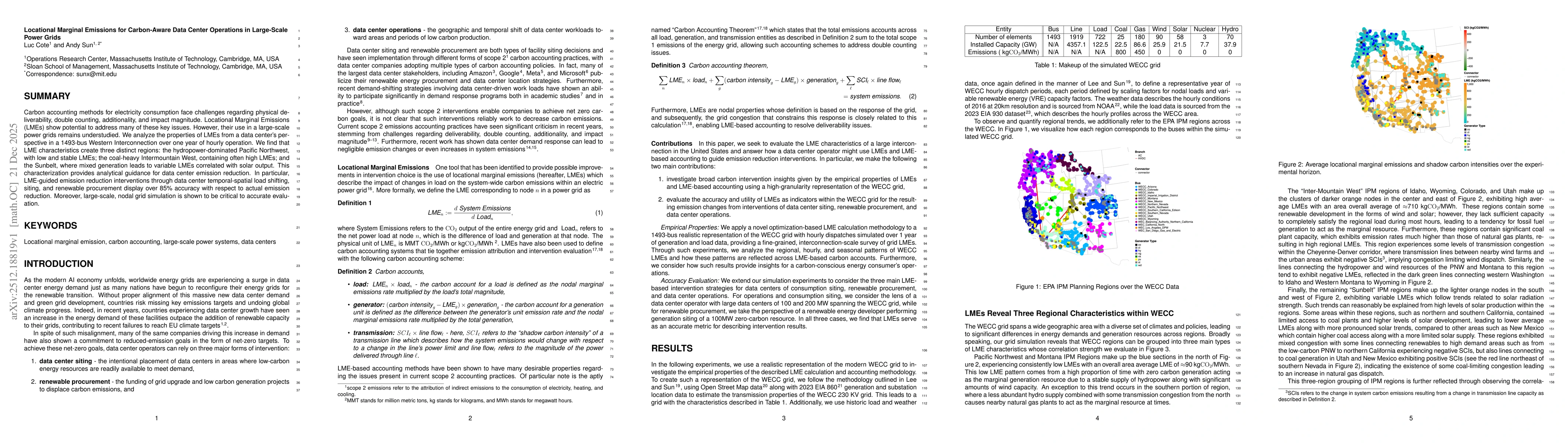Thumbnail for Locational Marginal Emissions for Carbon-Aware Data Center Operations in Large-Scale Power Grids