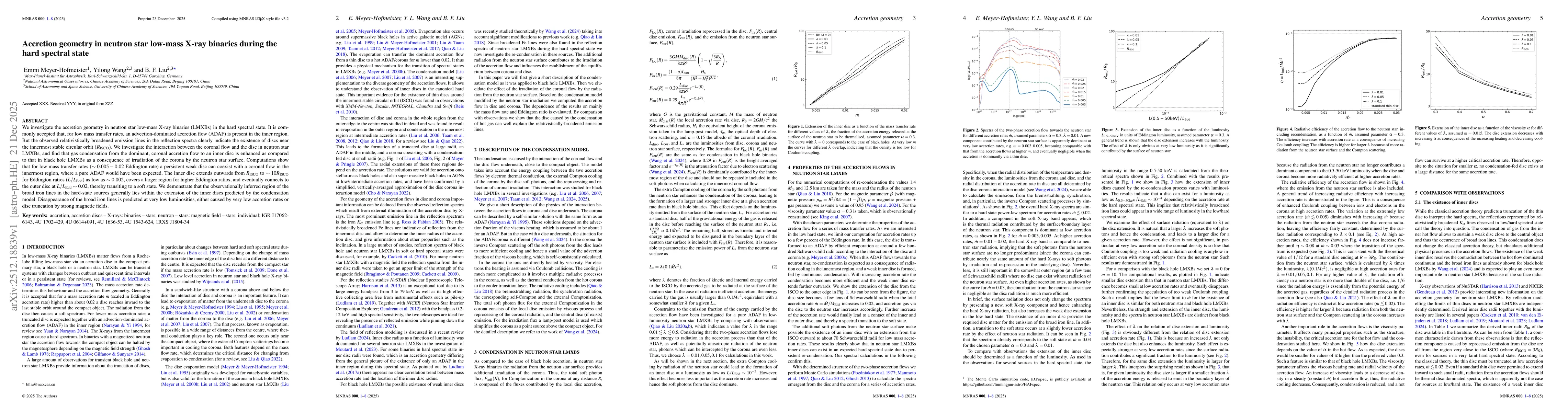 Thumbnail for Accretion geometry in neutron star low-mass X-ray binaries during the hard spectral state