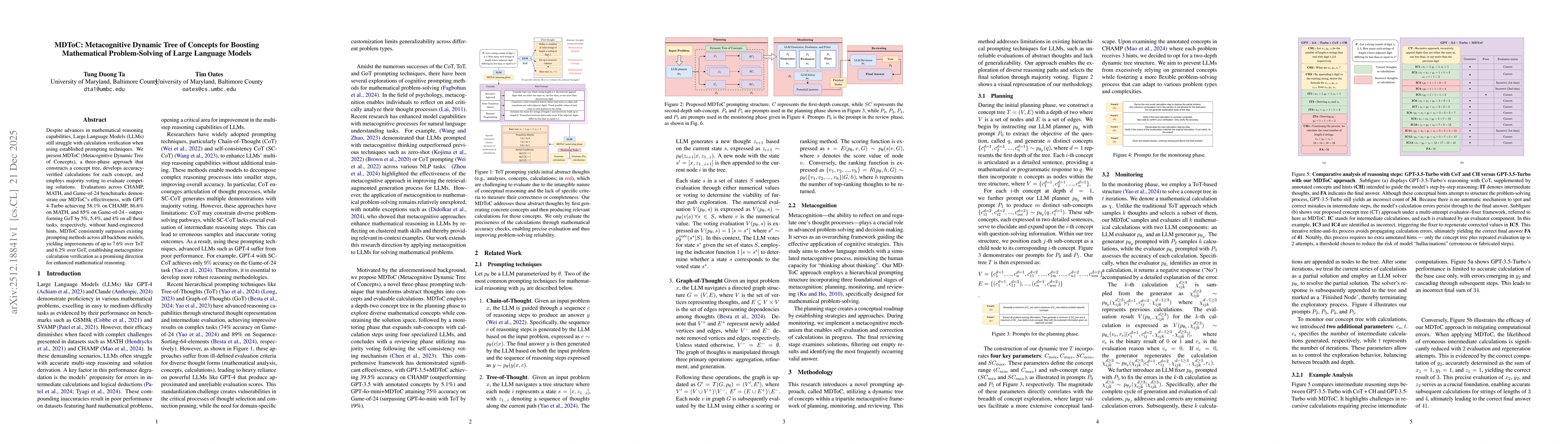 Thumbnail for MDToC: Metacognitive Dynamic Tree of Concepts for Boosting Mathematical Problem-Solving of Large Language Models