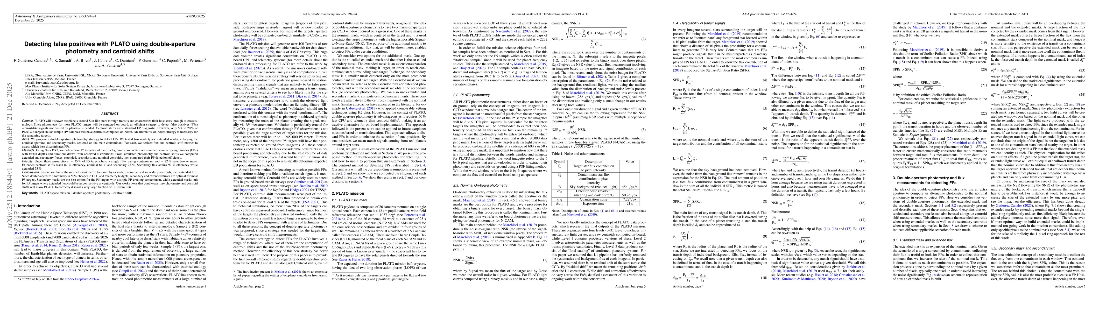 Thumbnail for Detecting false positives with PLATO using double-aperture photometry and centroid shifts