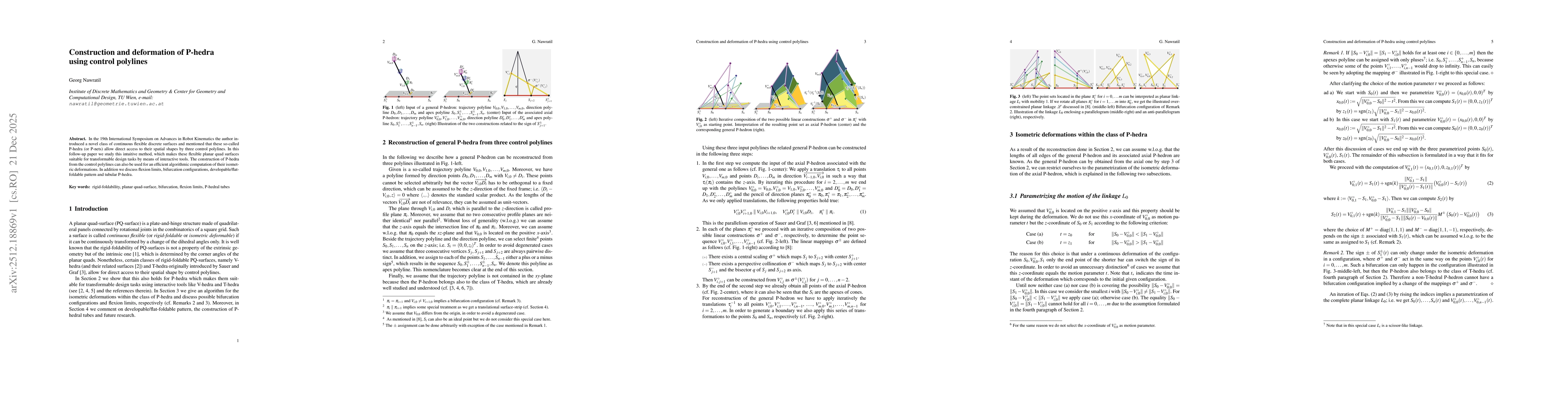 Thumbnail for Construction and deformation of P-hedra using control polylines
