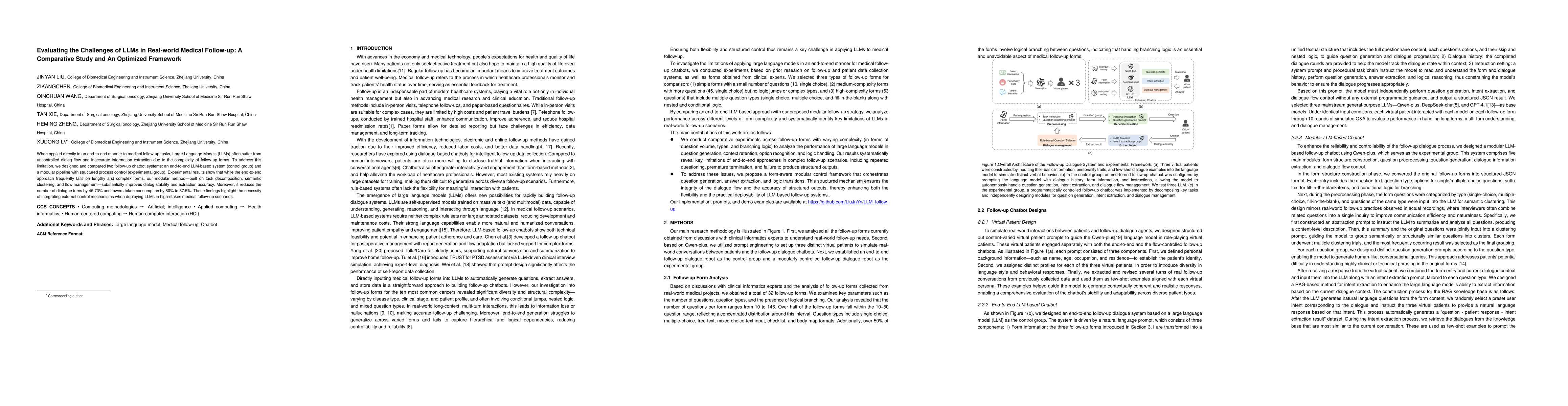 Thumbnail for Evaluating the Challenges of LLMs in Real-world Medical Follow-up: A Comparative Study and An Optimized Framework