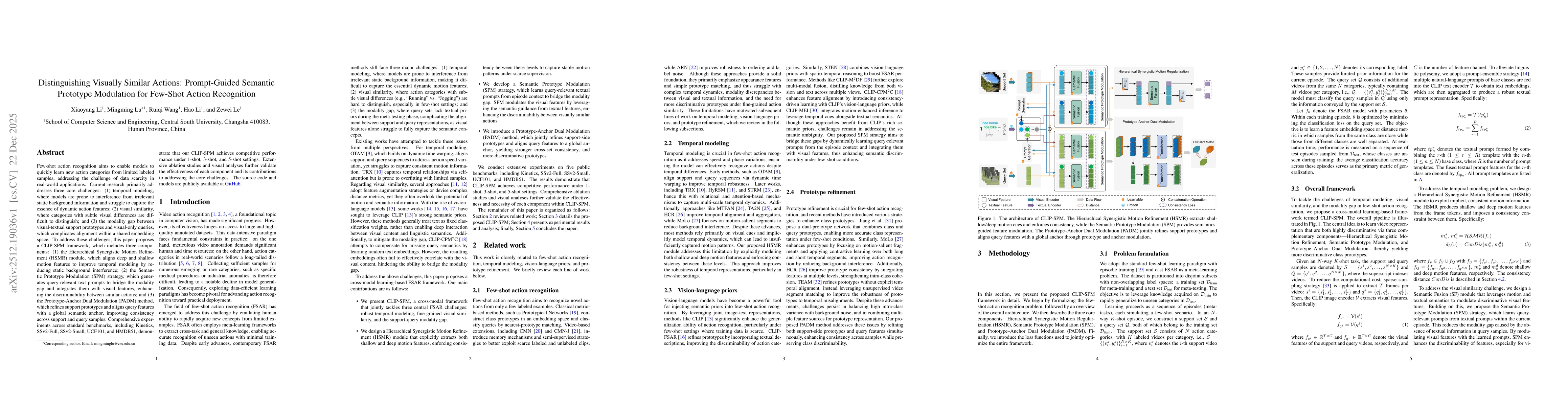 Thumbnail for Distinguishing Visually Similar Actions: Prompt-Guided Semantic Prototype Modulation for Few-Shot Action Recognition