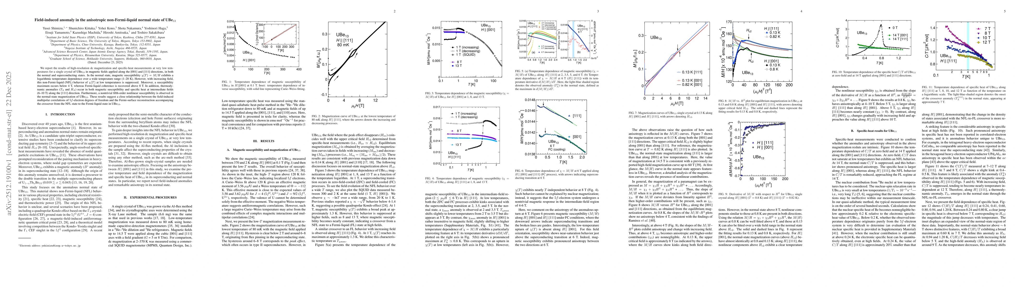Thumbnail for Field-induced anomaly in the anisotropic non-Fermi-liquid normal state of UBe$_{13}$