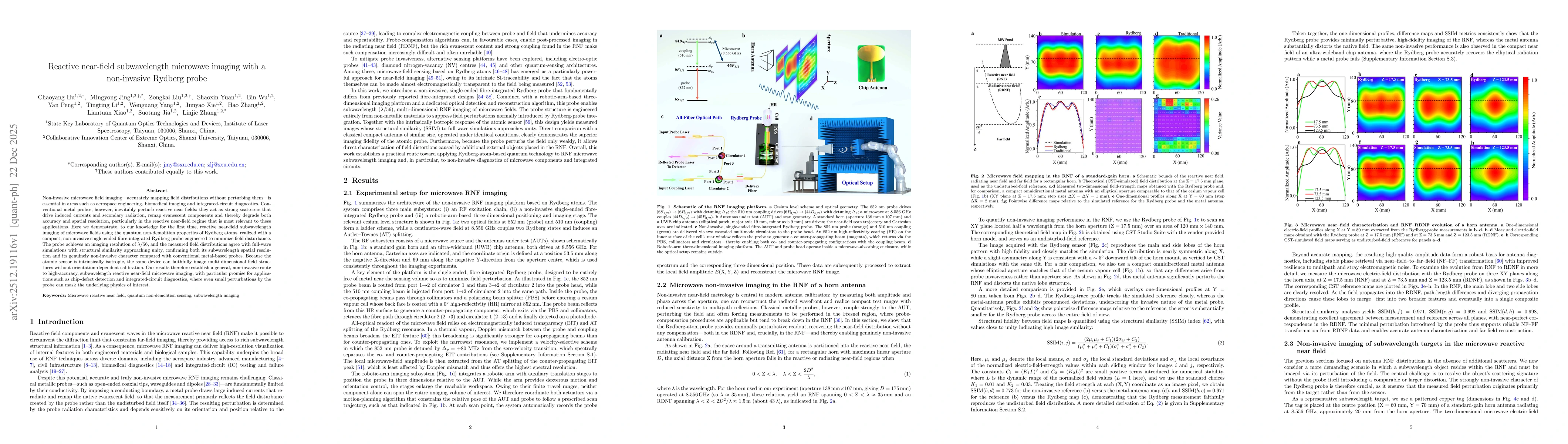 Thumbnail for Reactive near-field subwavelength microwave imaging with a non-invasive Rydberg probe