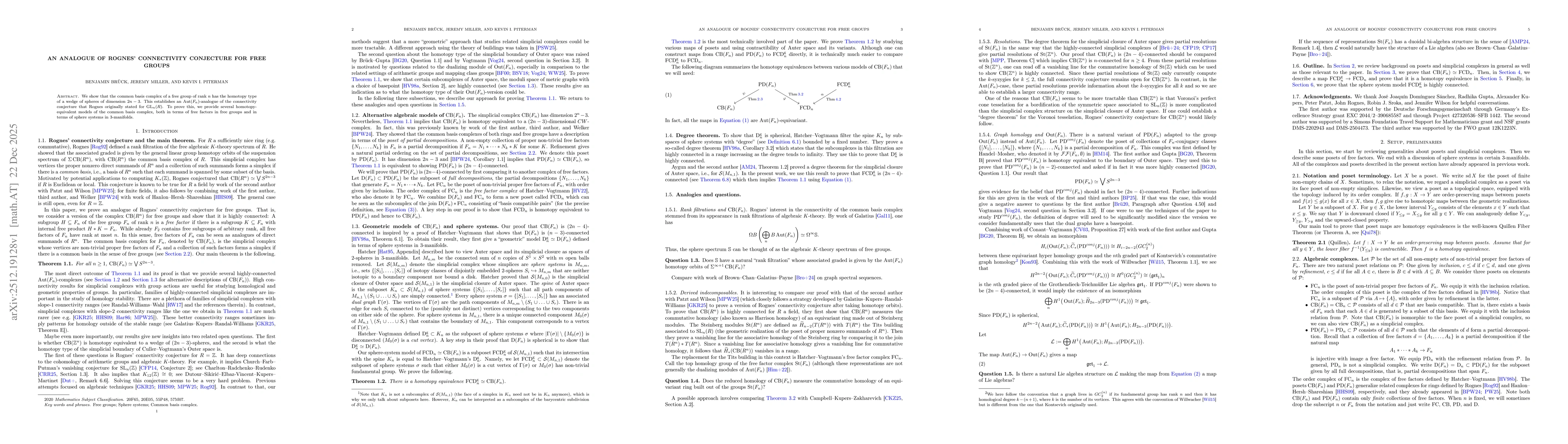 Thumbnail for An analogue of Rognes' connectivity conjecture for free groups