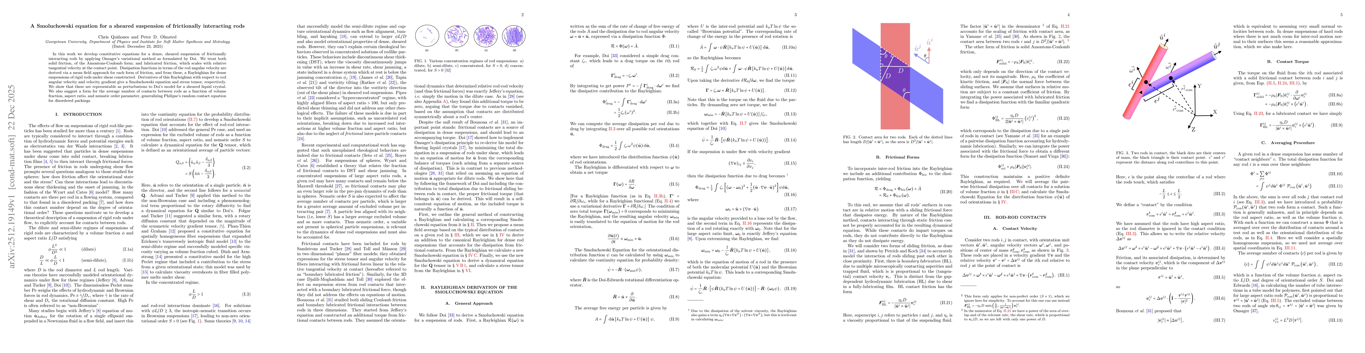 Thumbnail for A Smoluchowski equation for a sheared suspension of frictionally interacting rods