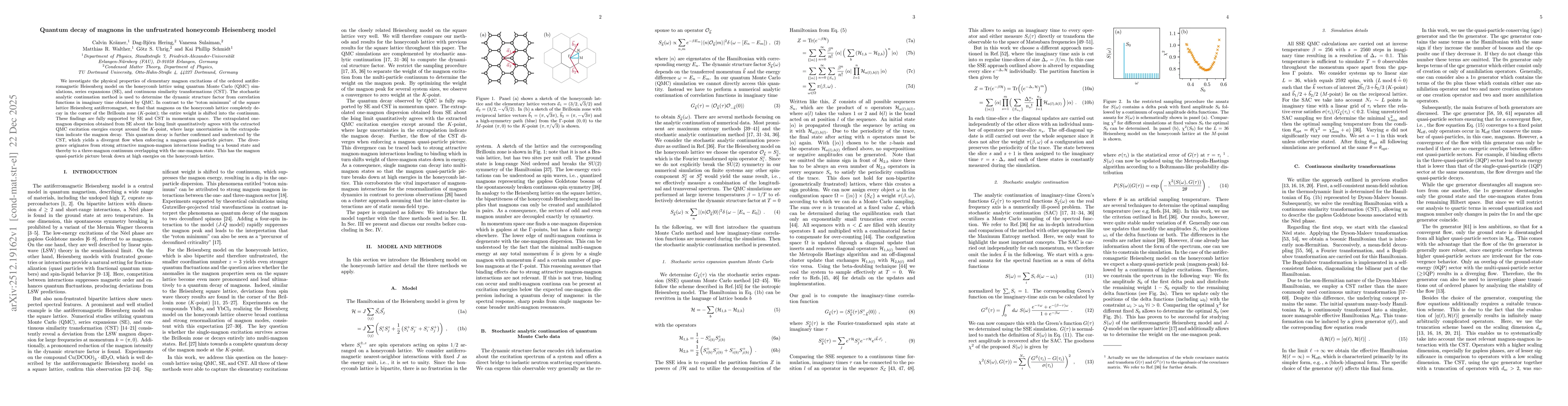 Thumbnail for Quantum decay of magnons in the unfrustrated honeycomb Heisenberg model