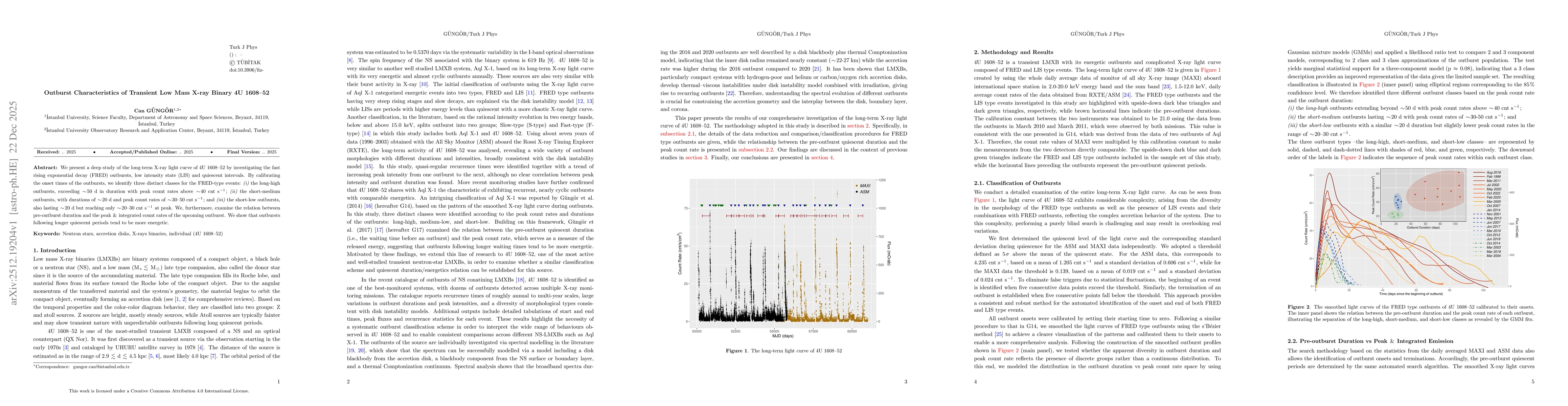 Thumbnail for Outburst Characteristics of Transient Low Mass X-ray Binary 4U 1608-52