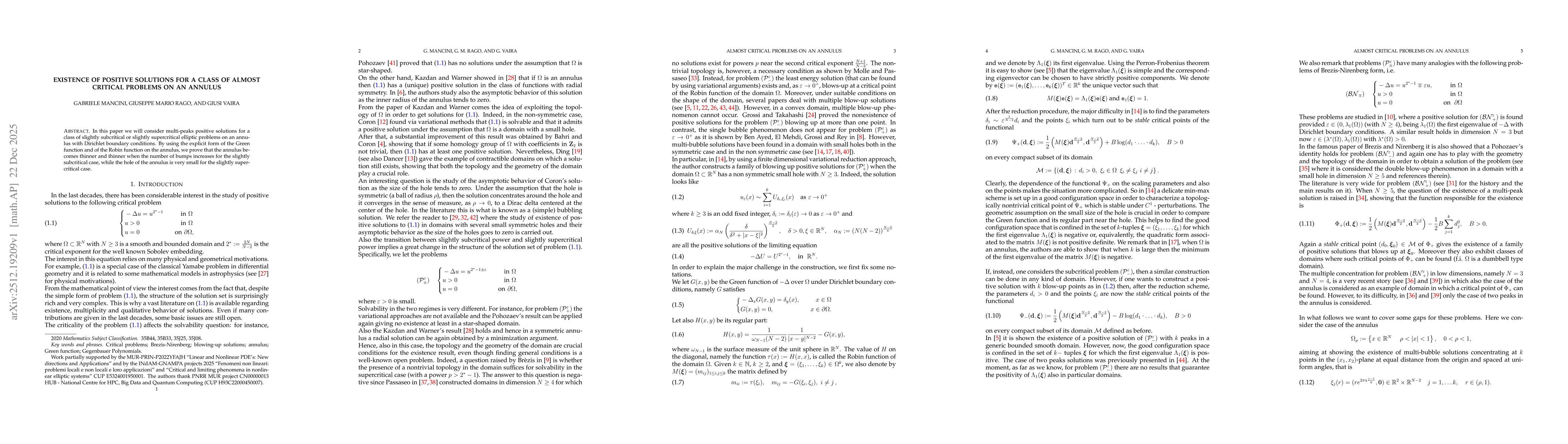 Thumbnail for Existence of positive solutions for a class of almost critical problems on an annulus