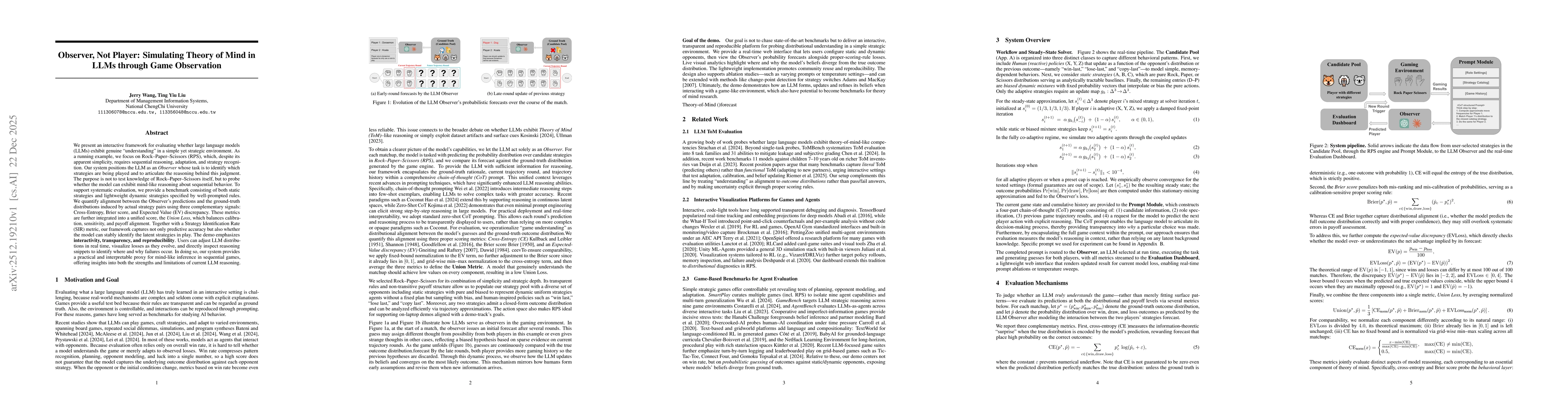 Thumbnail for Observer, Not Player: Simulating Theory of Mind in LLMs through Game Observation