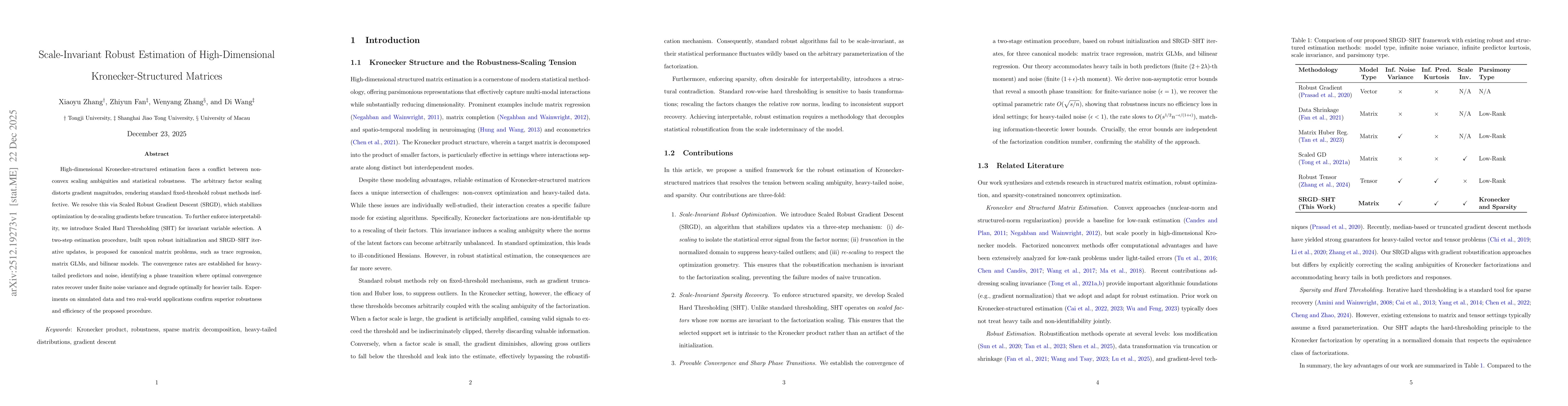 Thumbnail for Scale-Invariant Robust Estimation of High-Dimensional Kronecker-Structured Matrices