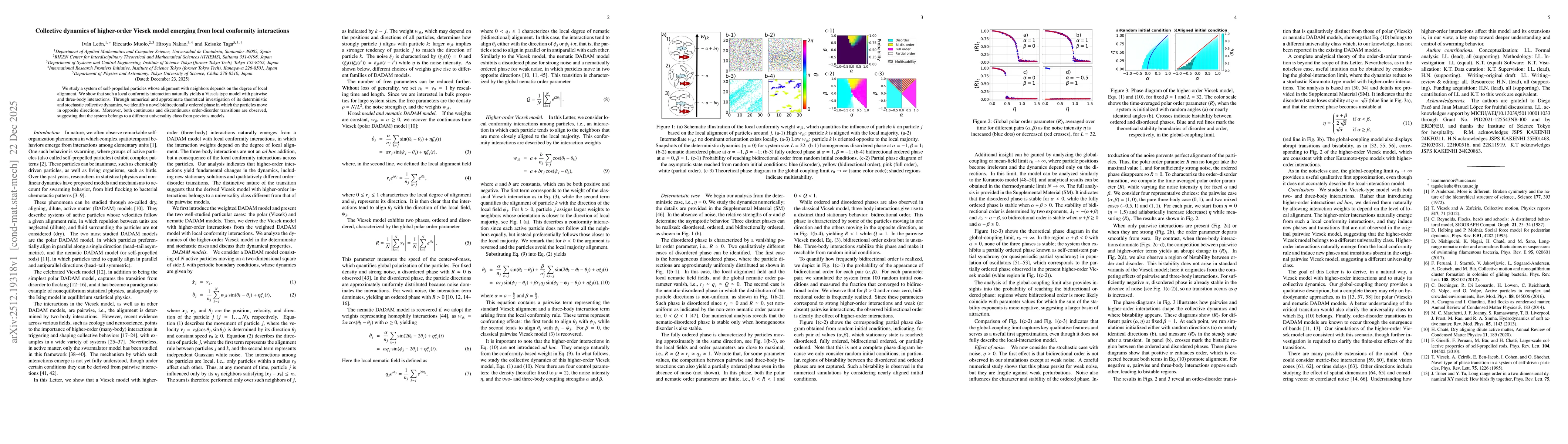 Thumbnail for Collective dynamics of higher-order Vicsek model emerging from local conformity interactions