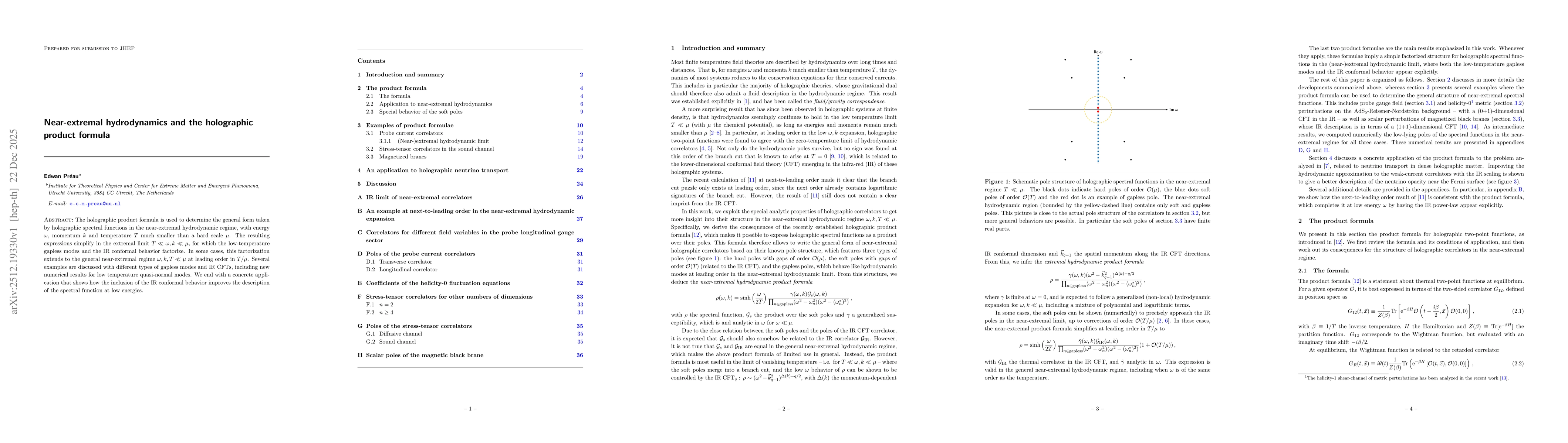 Thumbnail for Near-extremal hydrodynamics and the holographic product formula