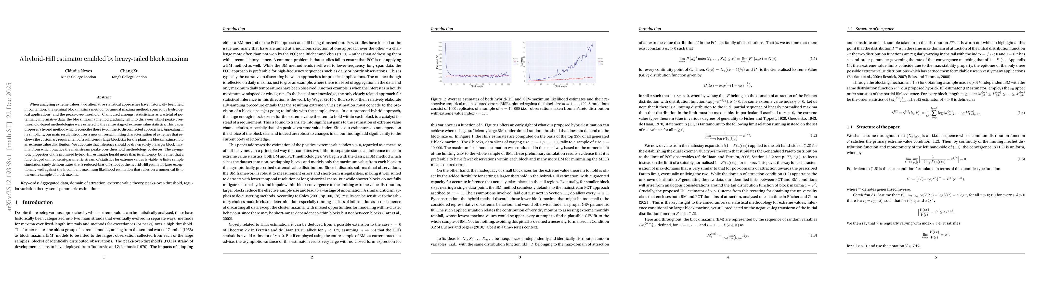 Thumbnail for A hybrid-Hill estimator enabled by heavy-tailed block maxima