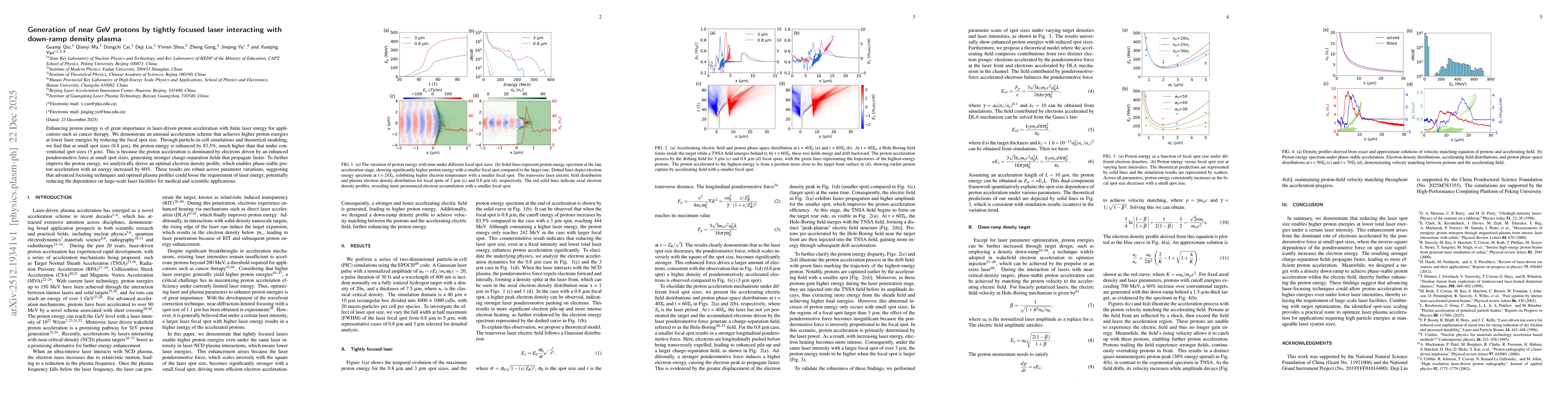 Thumbnail for Generation of near GeV protons by tightly focused laser interacting with down-ramp density plasma