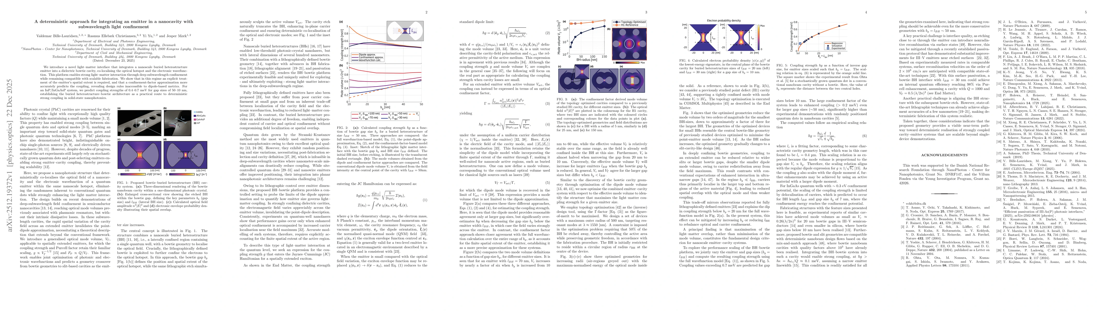 Thumbnail for A deterministic approach for integrating an emitter in a nanocavity with subwavelength light confinement