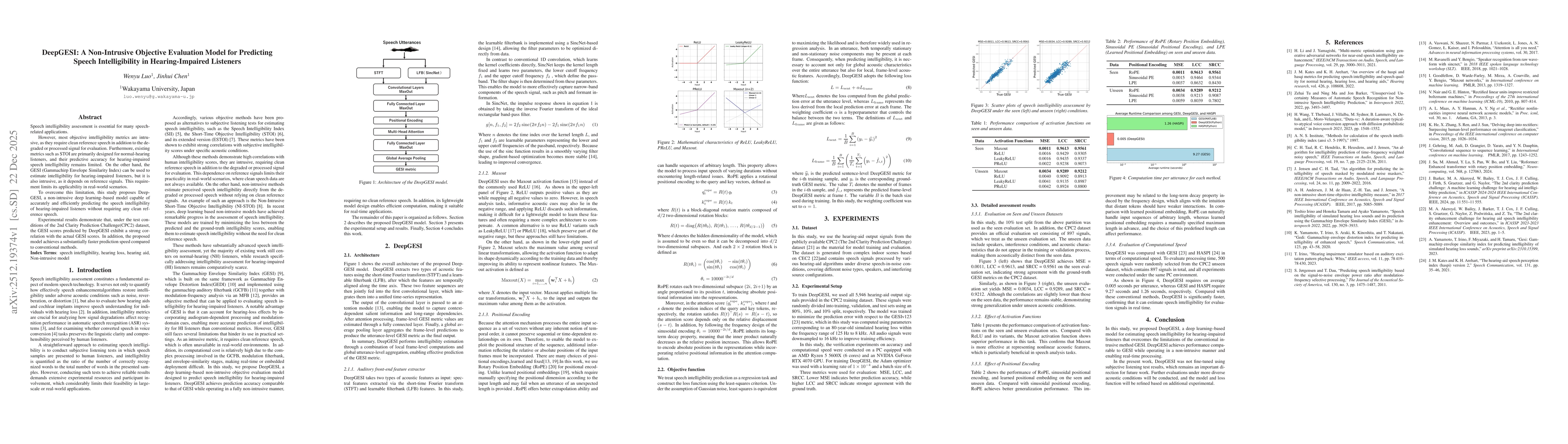 Thumbnail for DeepGESI: A Non-Intrusive Objective Evaluation Model for Predicting Speech Intelligibility in Hearing-Impaired Listeners