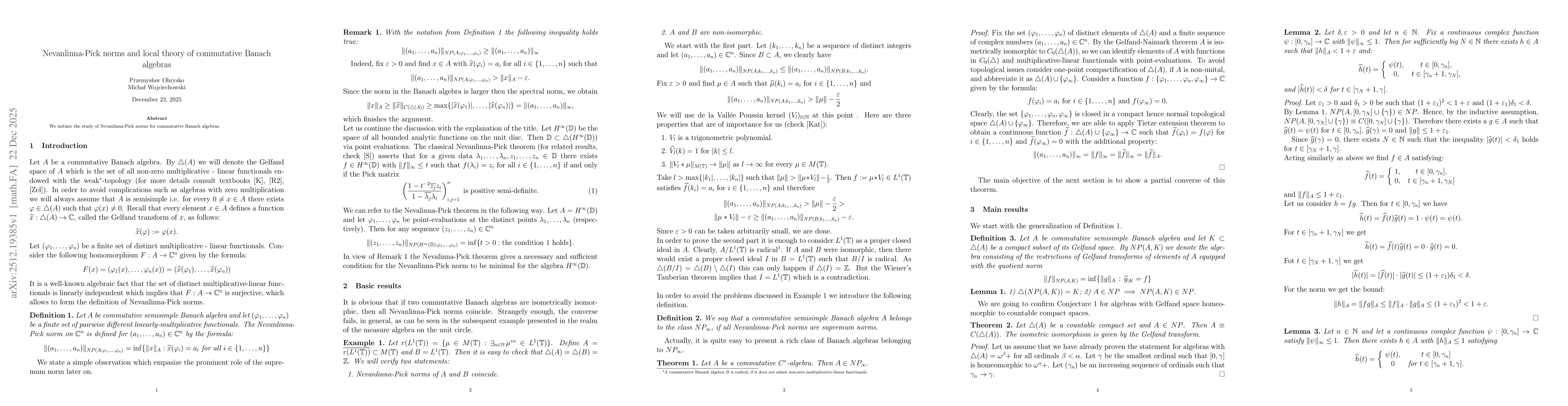 Thumbnail for Nevanlinna-Pick norms and local theory of commutative Banach algebras