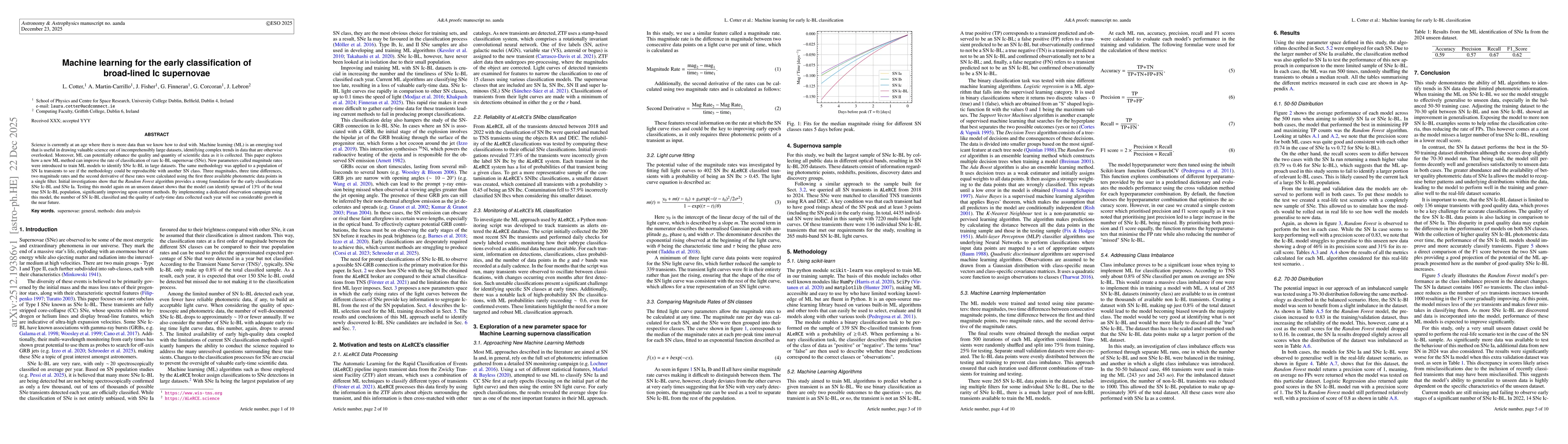Thumbnail for Machine learning for the early classification of broad-lined Ic supernovae