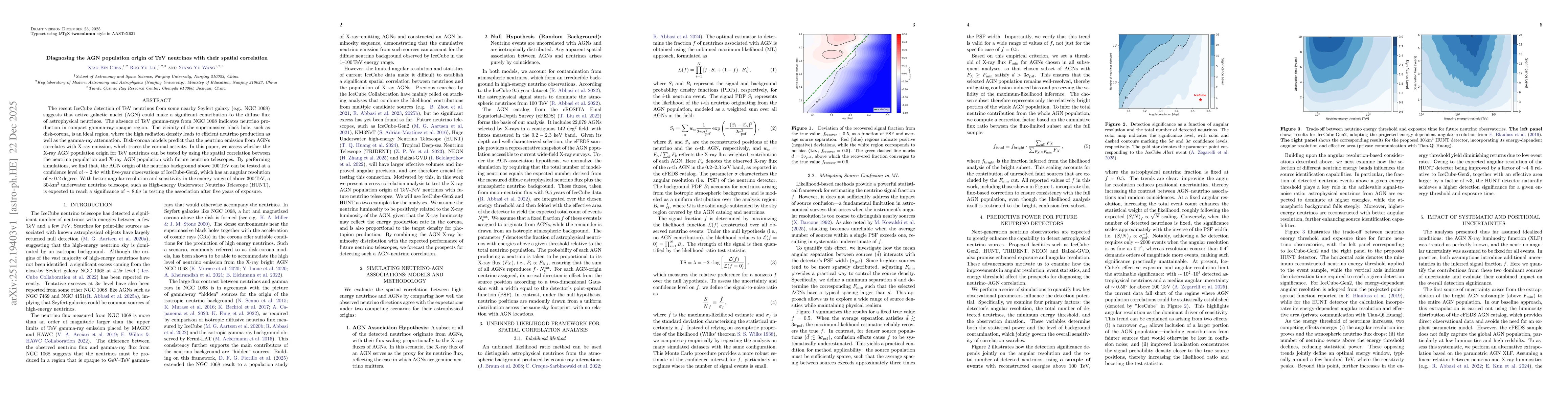 Thumbnail for Diagnosing the AGN population origin of TeV neutrinos with their spatial correlation