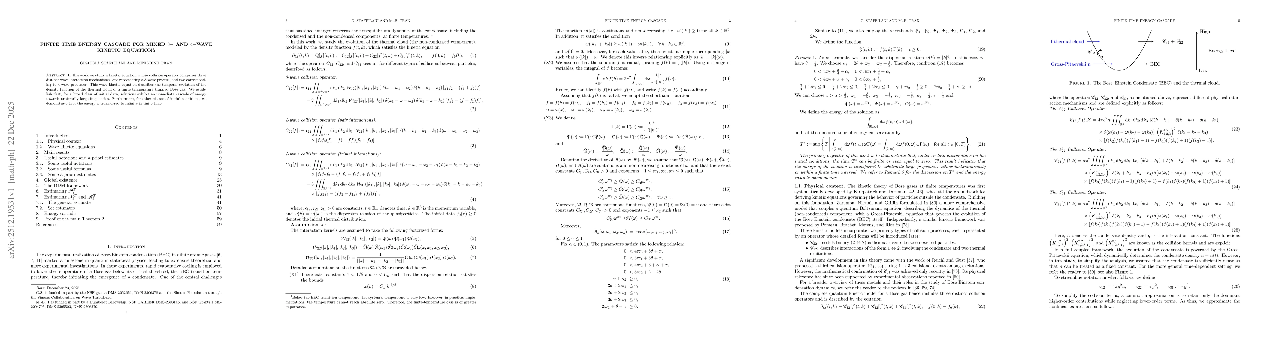 Thumbnail for Finite time energy cascade for mixed $3-$ and $4-$wave kinetic equations