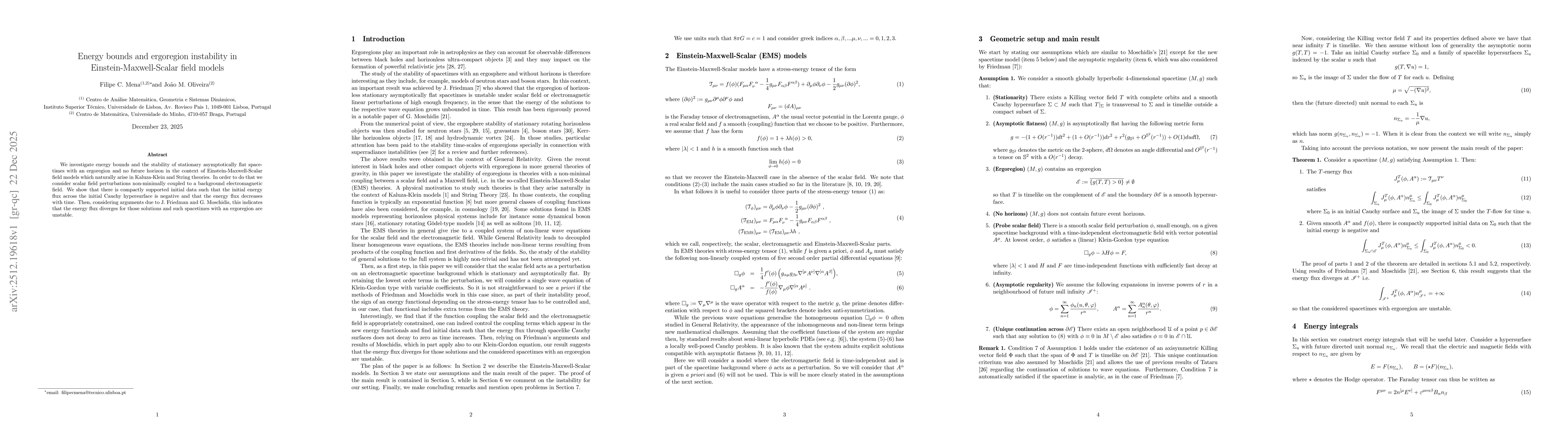 Thumbnail for Energy bounds and ergoregion instability in Einstein-Maxwell-Scalar field models