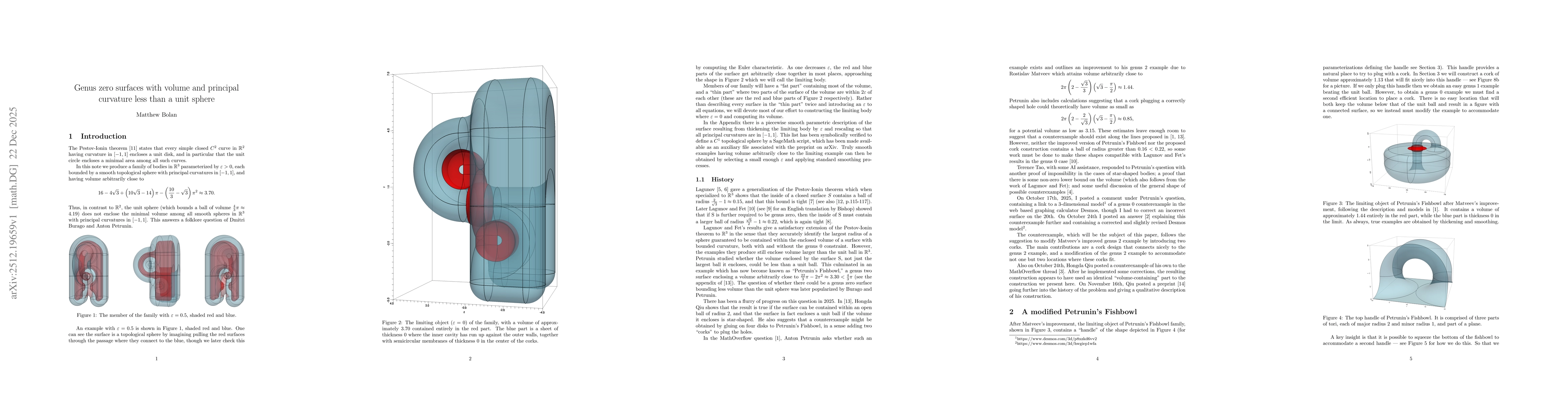 Thumbnail for A genus-zero surface with bounded curvature enclosing less volume than the unit sphere