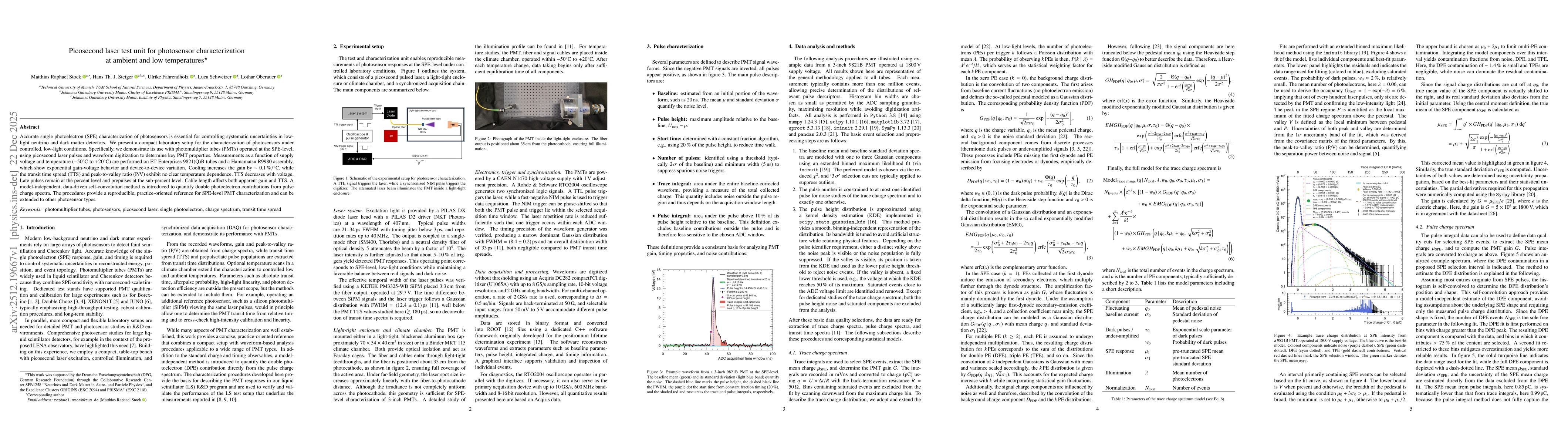 Thumbnail for Picosecond laser test unit for photosensor characterization at ambient and low temperatures