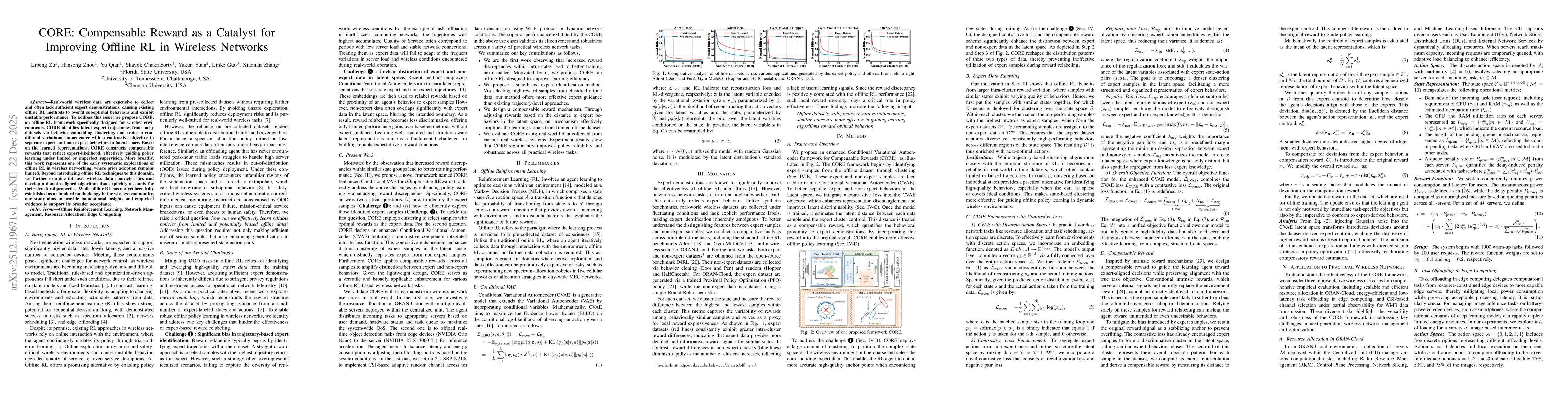 Thumbnail for CORE: Compensable Reward as a Catalyst for Improving Offline RL in Wireless Networks
