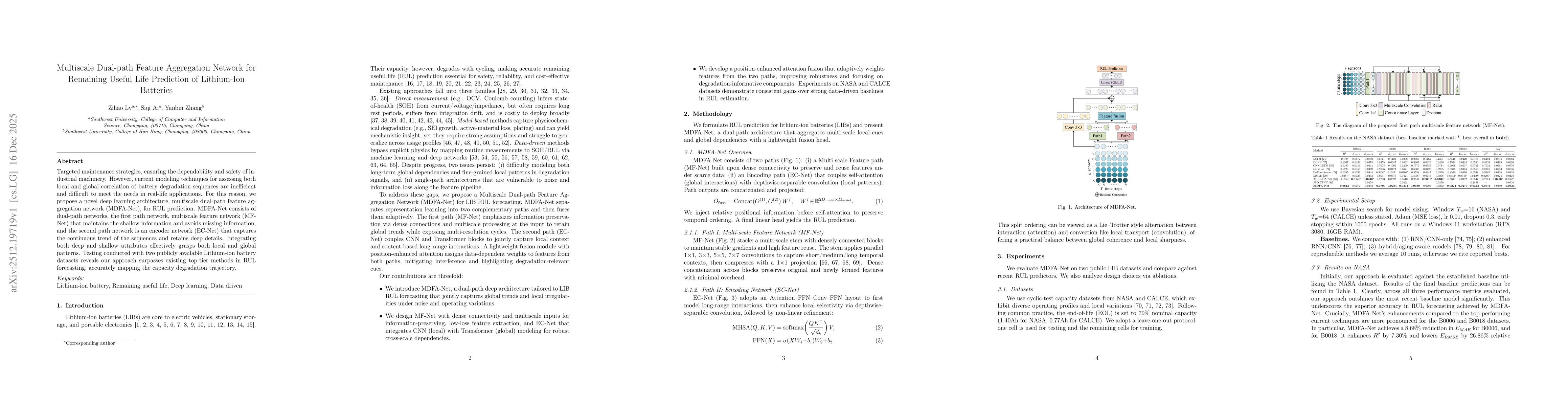 Thumbnail for Multiscale Dual-path Feature Aggregation Network for Remaining Useful Life Prediction of Lithium-Ion Batteries