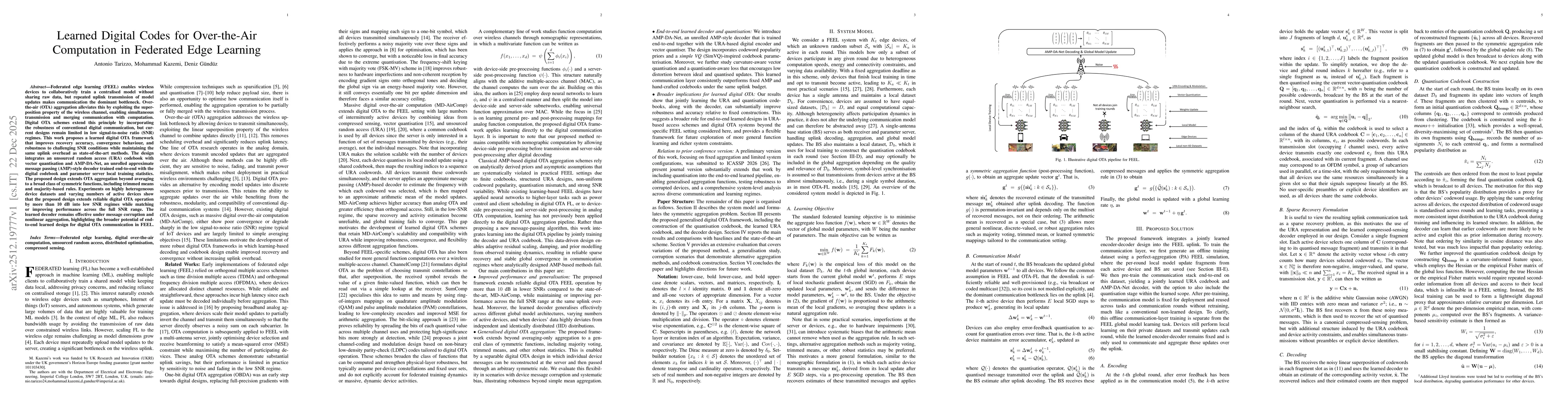 Thumbnail for Learned Digital Codes for Over-the-Air Computation in Federated Edge Learning