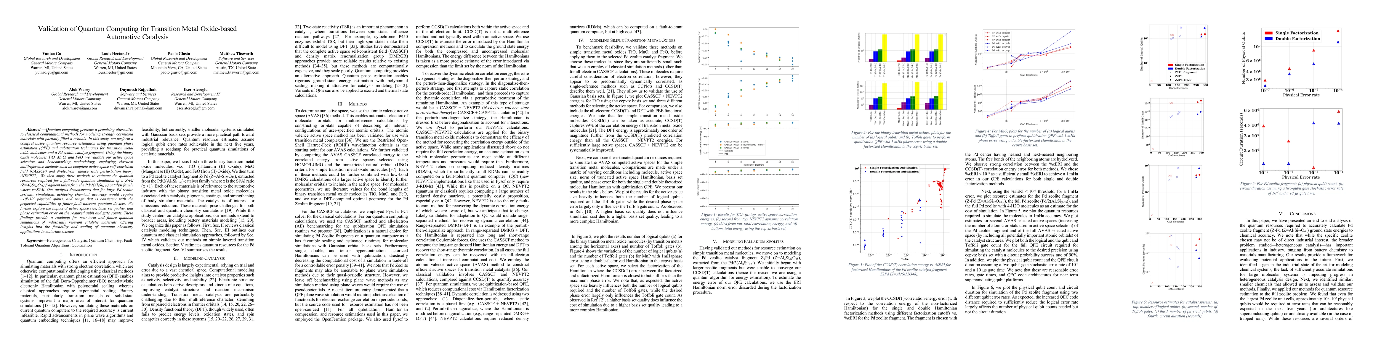 Thumbnail for Validation of Quantum Computing for Transition Metal Oxide-based Automotive Catalysis