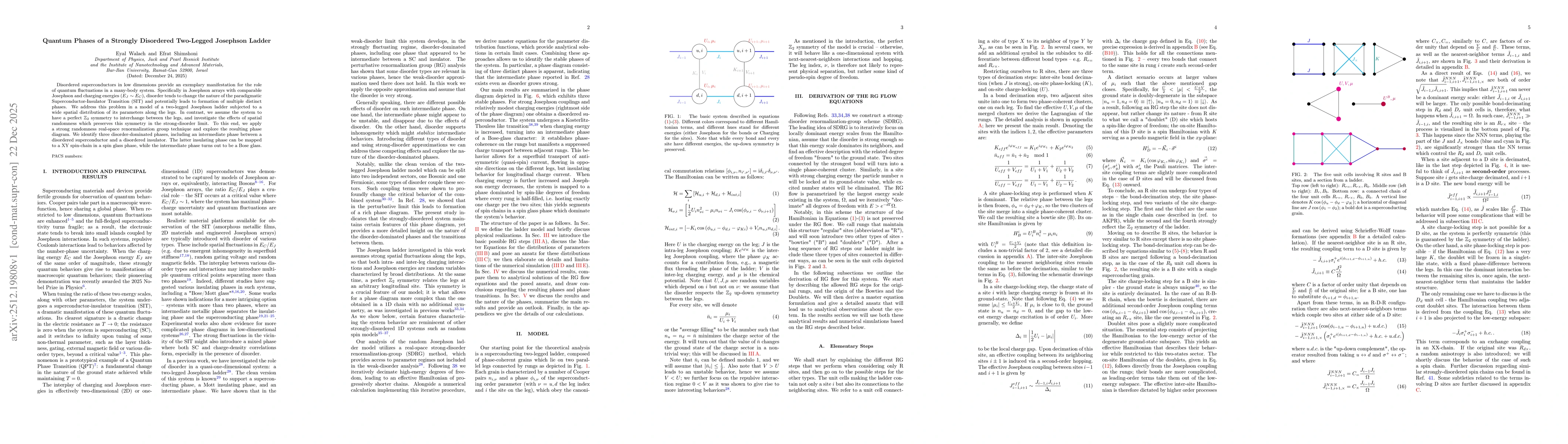 Thumbnail for Quantum Phases of a Strongly Disordered Two-Legged Josephson Ladder