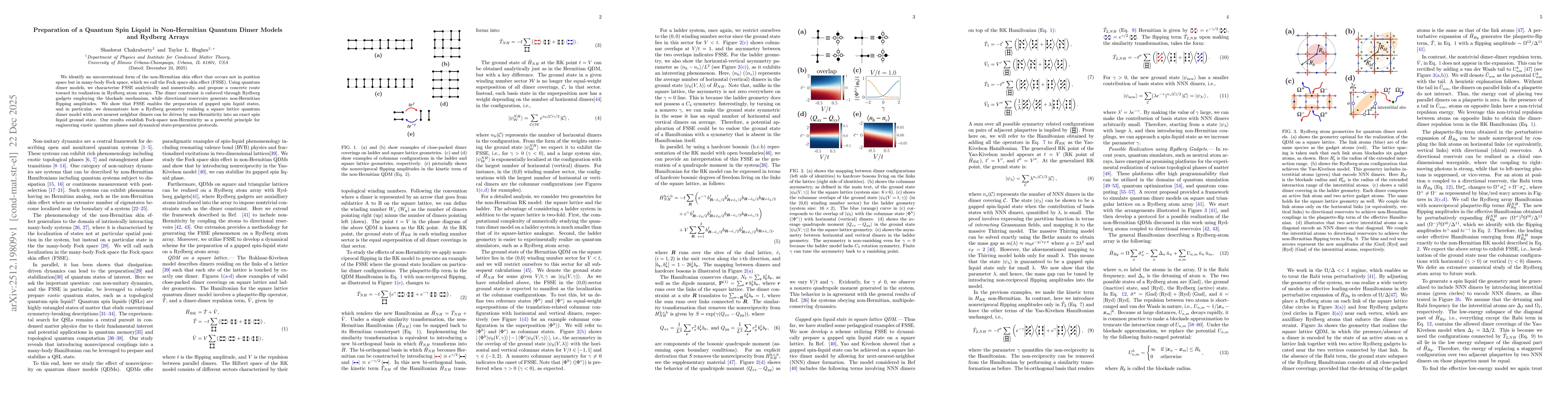 Thumbnail for Preparation of a Quantum Spin Liquid in Non-Hermitian Quantum Dimer Models and Rydberg Arrays