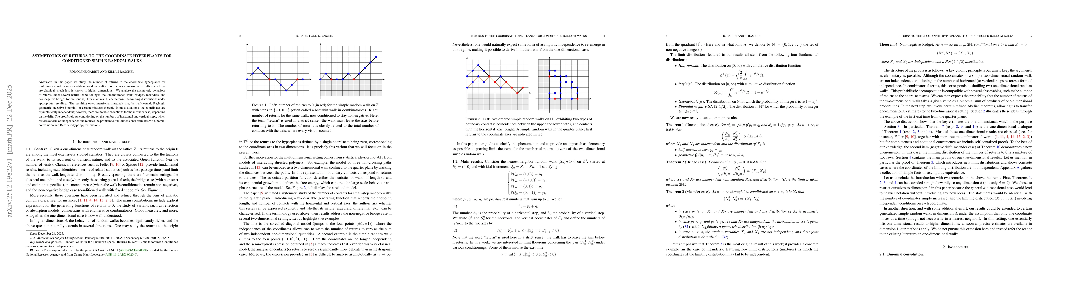Thumbnail for Asymptotics of returns to the coordinate hyperplanes for conditioned simple random walks