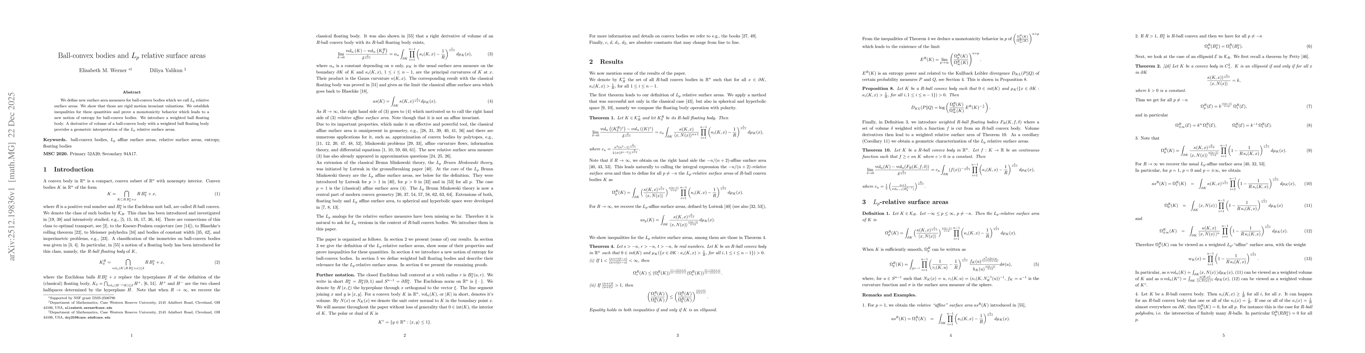 Thumbnail for Ball-convex bodies and $L_p$ relative surface areas