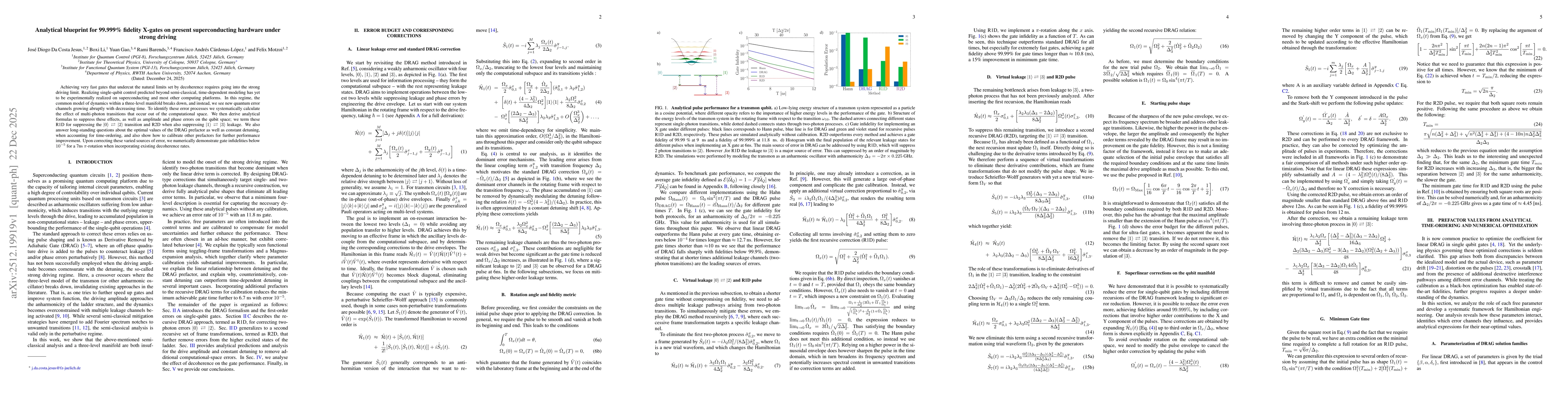 Thumbnail for Analytical blueprint for 99.999% fidelity X-gates on present superconducting hardware under strong driving
