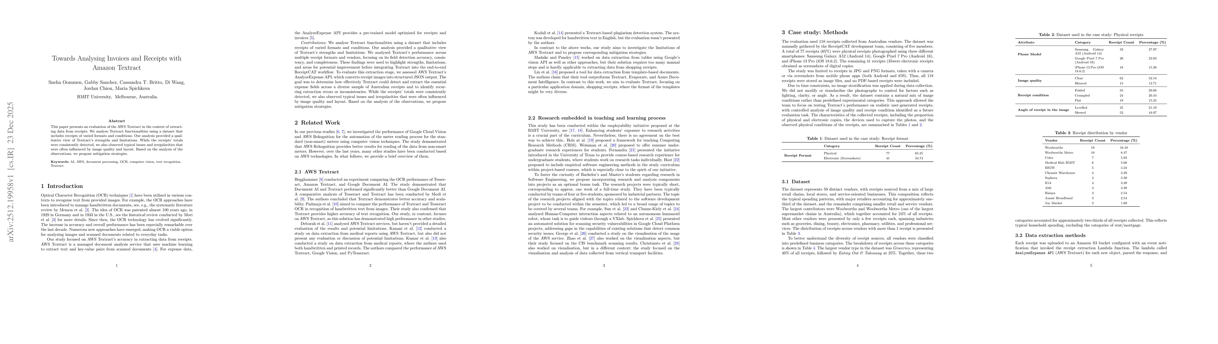 Thumbnail for Towards Analysing Invoices and Receipts with Amazon Textract