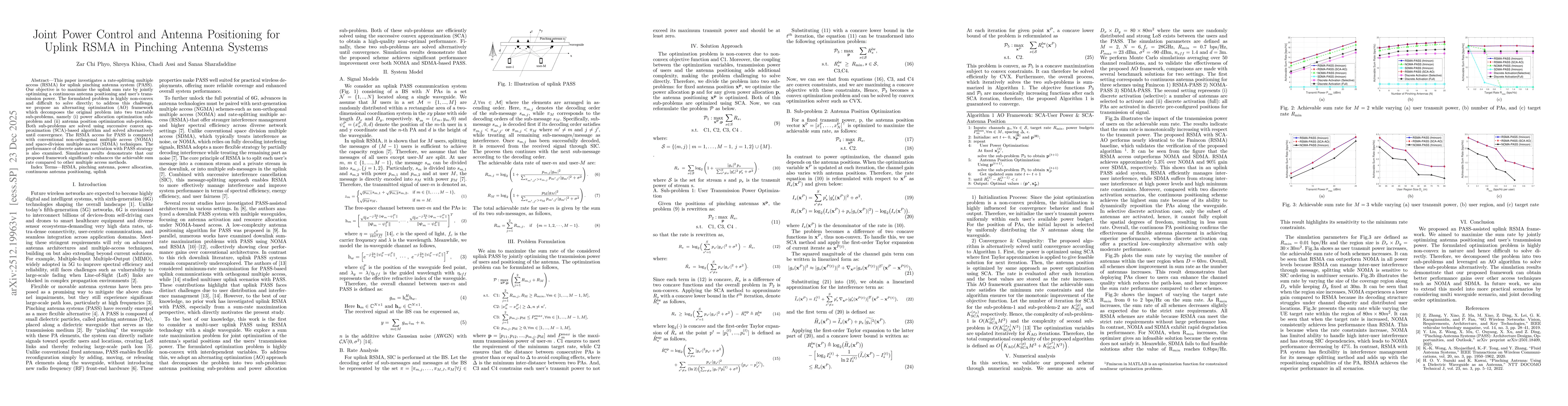 Thumbnail for Joint Power Control and Antenna Positioning for Uplink RSMA in Pinching Antenna Systems