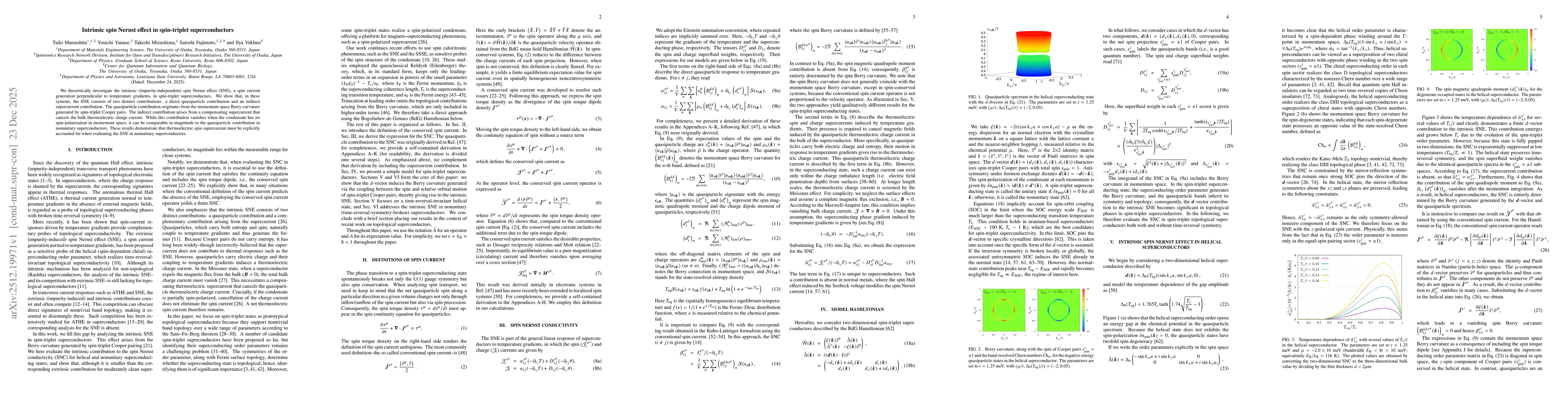 Thumbnail for Intrinsic spin Nernst effect in spin-triplet superconductors
