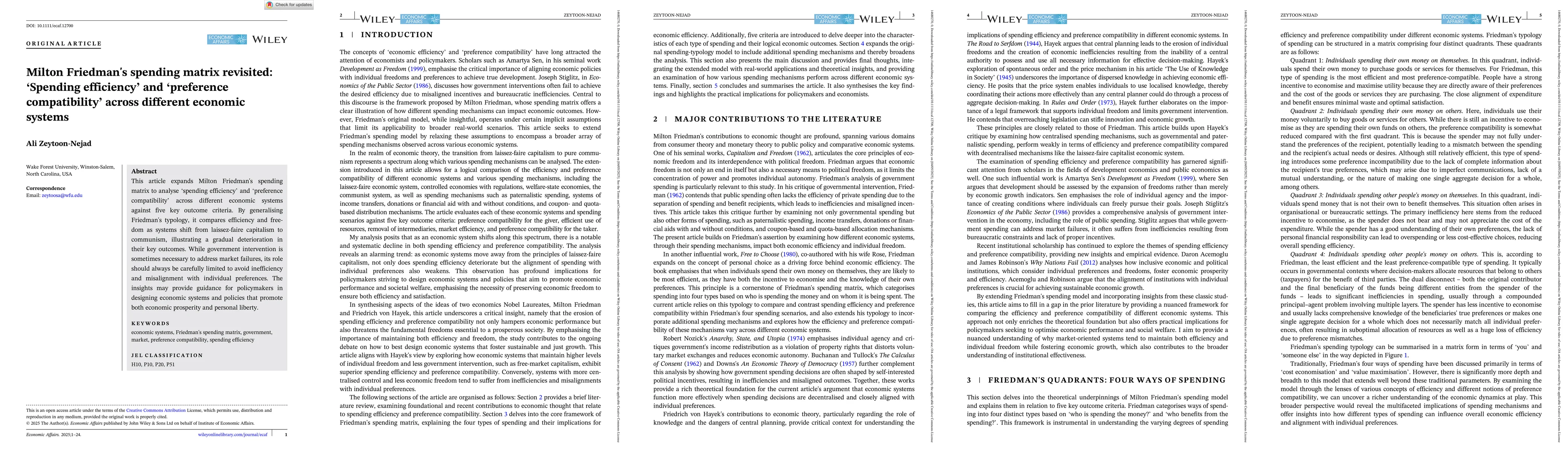Thumbnail for Milton Friedman's spending matrix revisited: 'Spending efficiency' and 'preference compatibility' across different economic systems