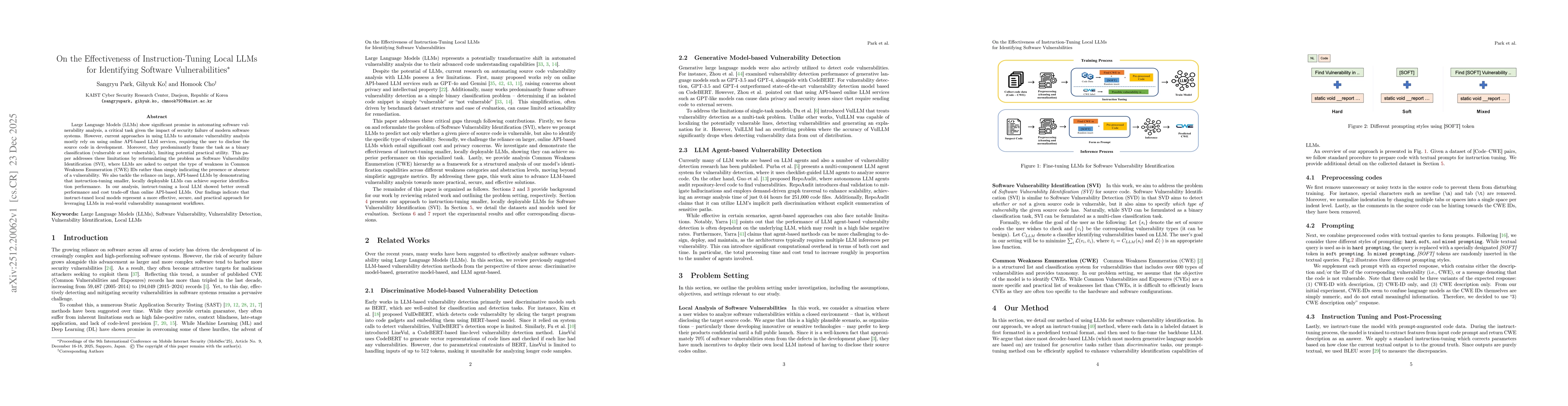 Thumbnail for On the Effectiveness of Instruction-Tuning Local LLMs for Identifying Software Vulnerabilities
