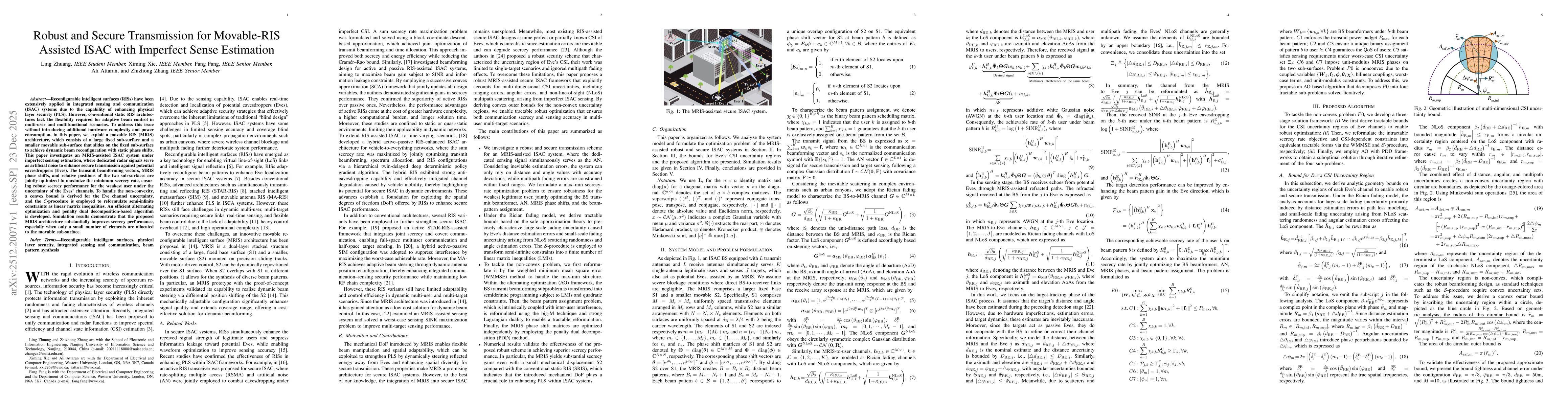 Thumbnail for Robust and Secure Transmission for Movable-RIS Assisted ISAC with Imperfect Sense Estimation