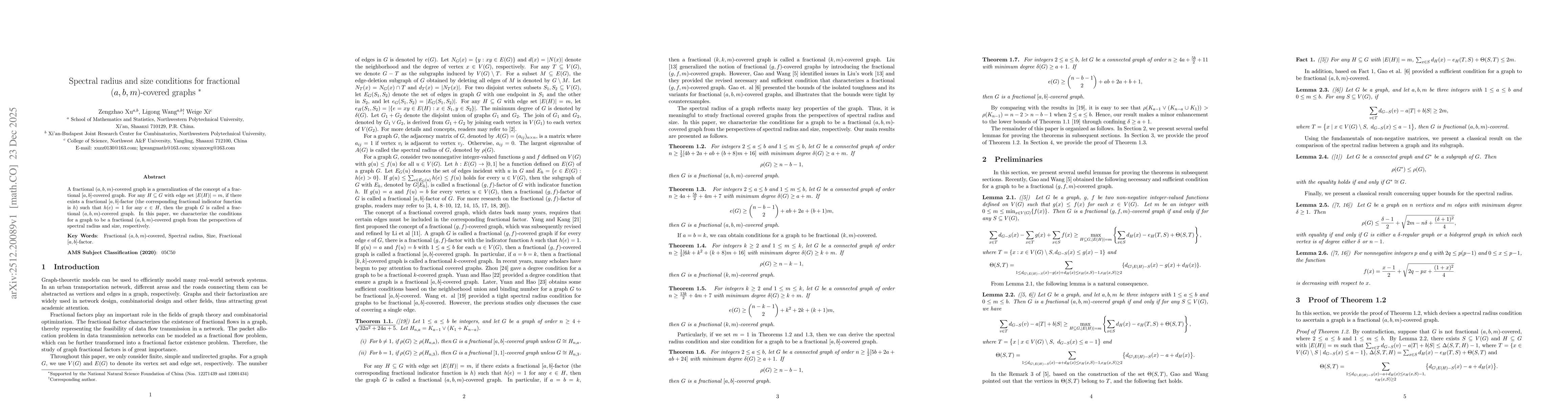 Thumbnail for Spectral radius and size conditions for fractional $(a,b,m)$-covered graphs