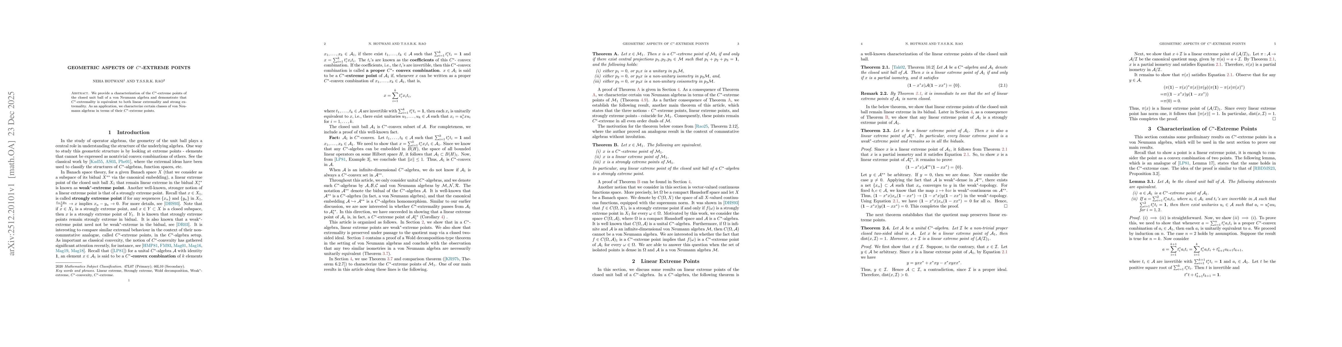 Thumbnail for Geometric Aspects of $C^*$-Extreme Points