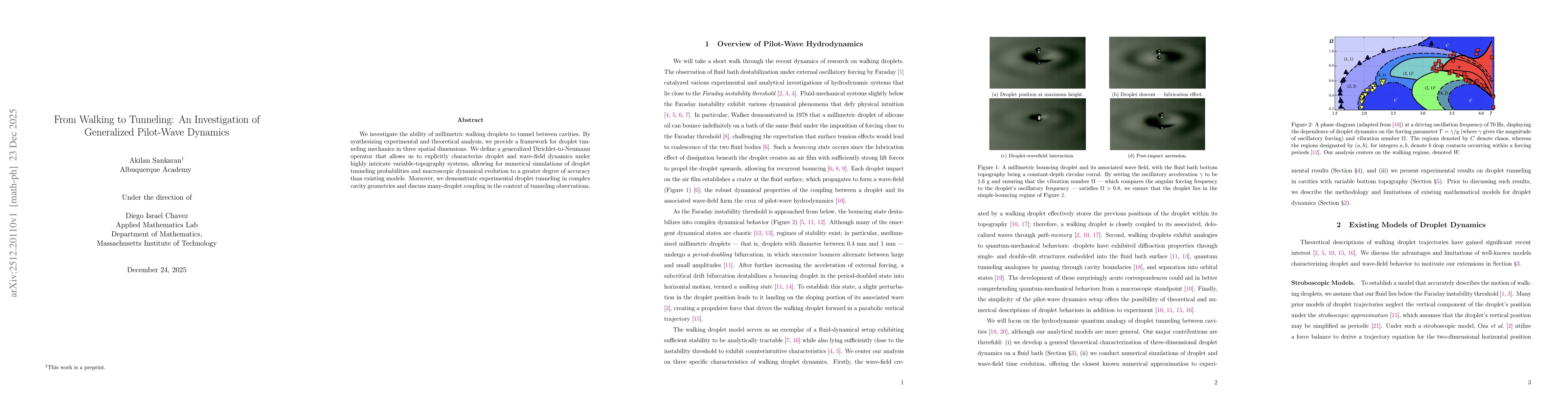Thumbnail for From Walking to Tunneling: An Investigation of Generalized Pilot-Wave Dynamics