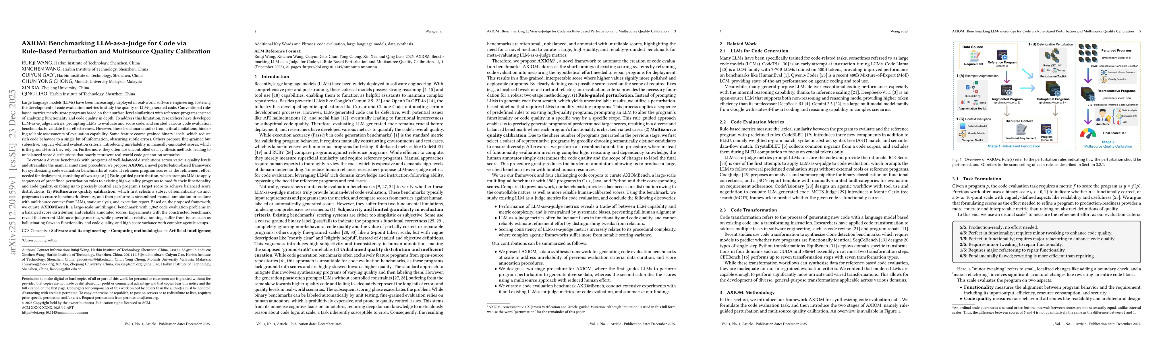 Thumbnail for AXIOM: Benchmarking LLM-as-a-Judge for Code via Rule-Based Perturbation and Multisource Quality Calibration