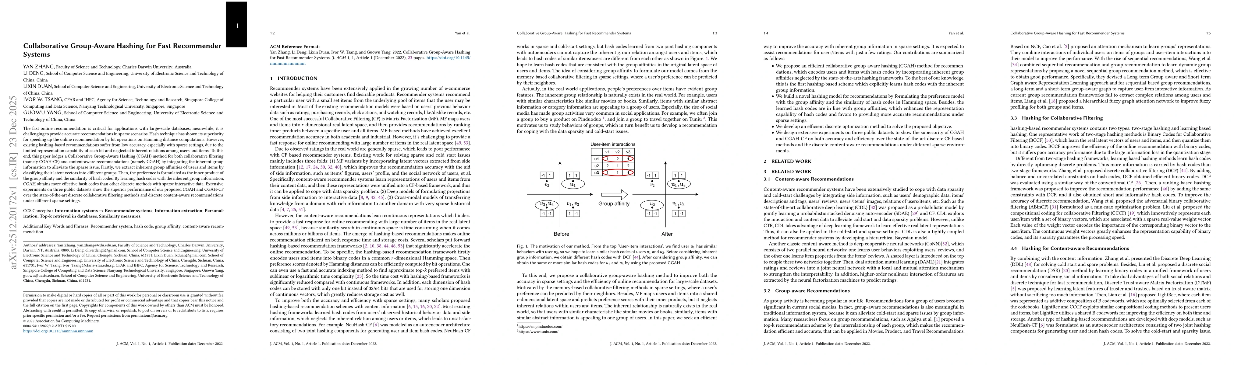 Thumbnail for Collaborative Group-Aware Hashing for Fast Recommender Systems
