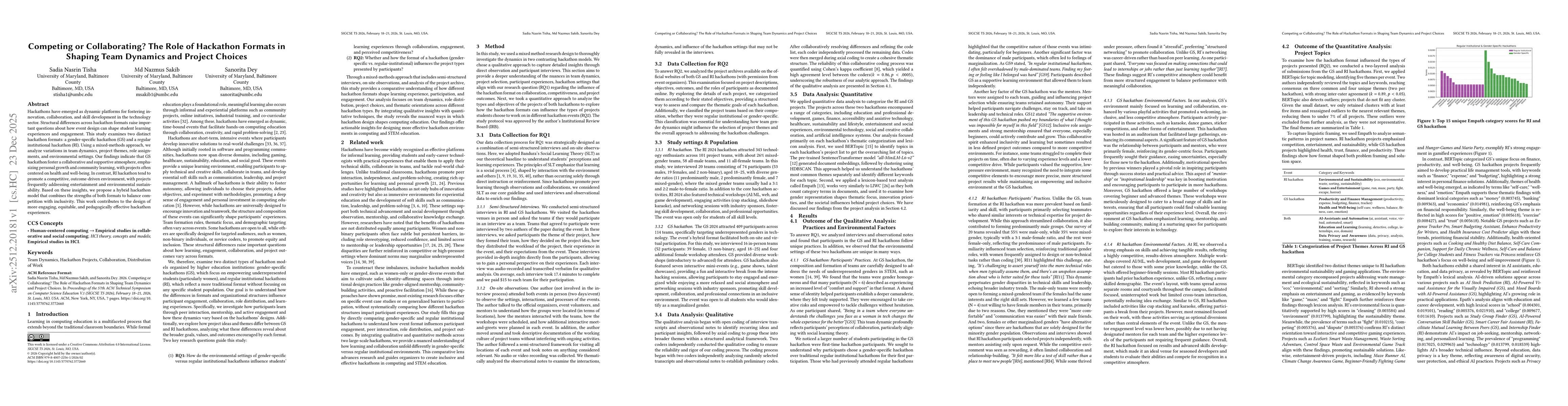 Thumbnail for Competing or Collaborating? The Role of Hackathon Formats in Shaping Team Dynamics and Project Choices